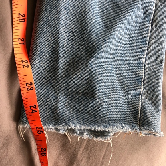 Men’s cropped raw hem denim jeans relaxed fit - Picture 5 of 5